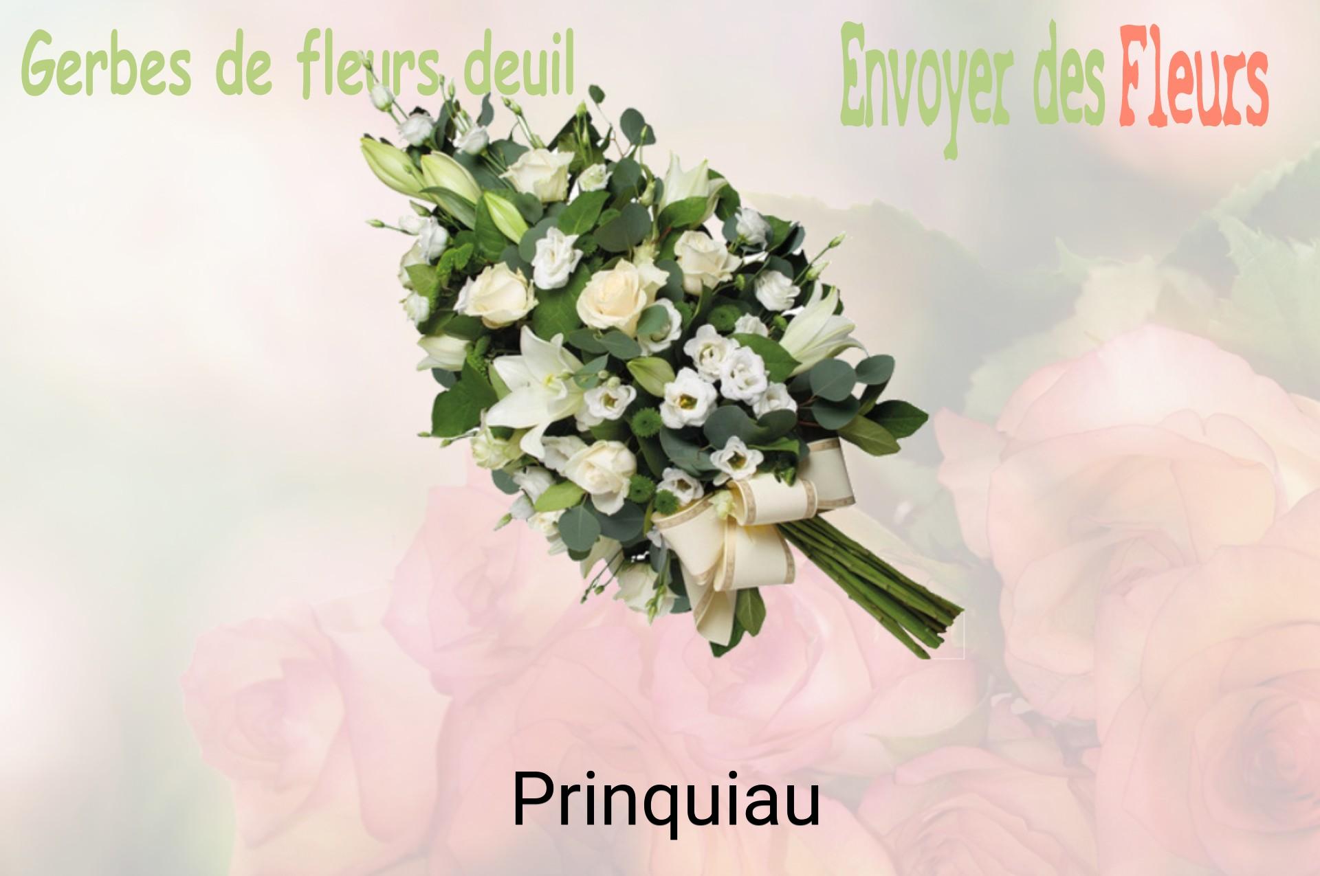 Gerbe de fleurs de deuil livrée à Prinquiau